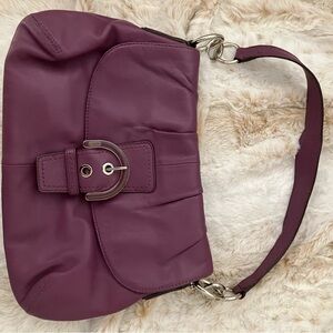 Coach purple leather purse